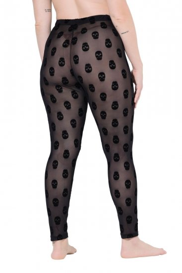 Ulla Popken 842886 Leggings de meia com padrão Preto - Collants & meias - 