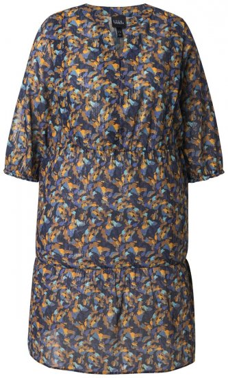 Ulla Popken 842936 Vestido às riscas com manga 3/4 Azul-marinho - Vestidos de noite - Vestidos de festa em tamanhos grandes