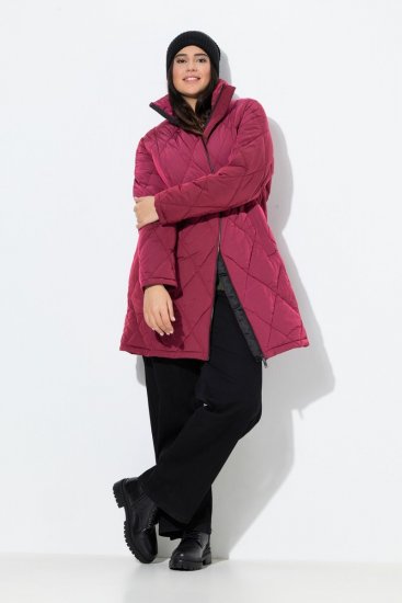 Ulla Popken 842937 Casaco acolchoado Vermelho - Jaquetas - Casacos plus size para mulher