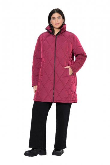 Ulla Popken 842937 Casaco acolchoado Vermelho - Jaquetas - Casacos plus size para mulher