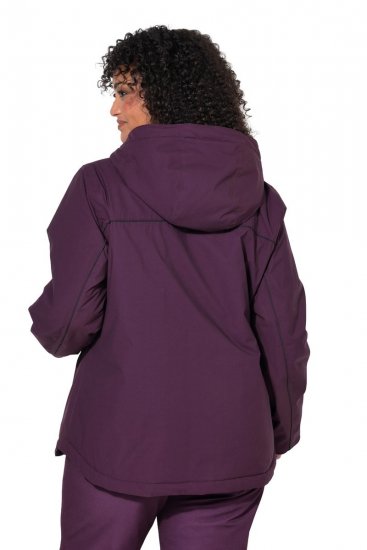 Ulla Popken 843105 Casaco técnico HYPRAR impermeável com padrão de ondas Ameixa - Jaquetas - Casacos plus size para mulher