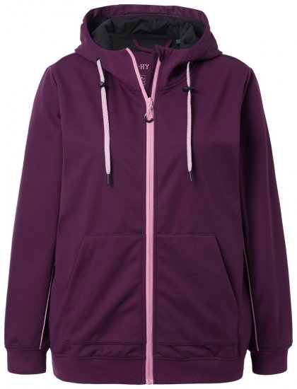 Ulla Popken 843186 Casaco softshell repelente à água com refletores Bordô - Jaquetas - Casacos plus size para mulher