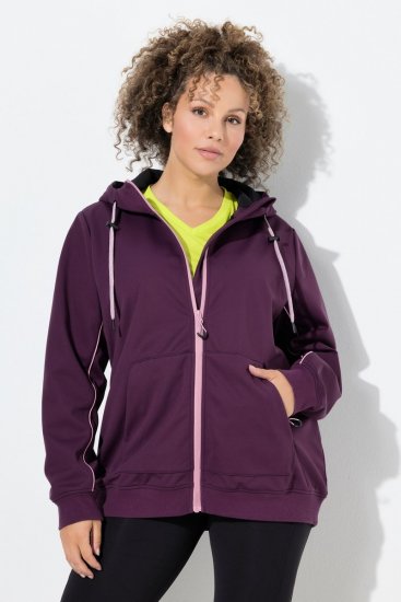 Ulla Popken 843186 Casaco softshell repelente à água com refletores Bordô - Jaquetas - Casacos plus size para mulher