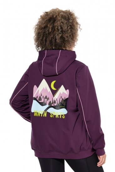 Ulla Popken 843186 Casaco softshell repelente à água com refletores Bordô - Jaquetas - Casacos plus size para mulher