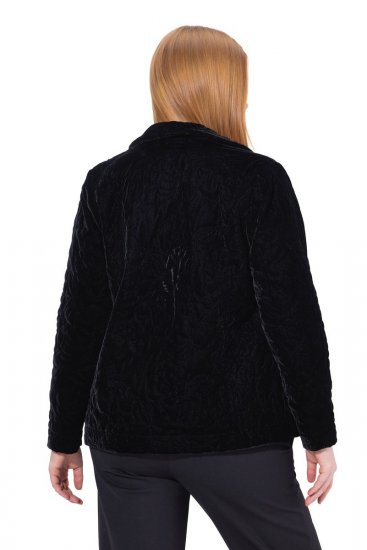 Ulla Popken 843244 Casaco de veludo Preto - Jaquetas - Casacos plus size para mulher