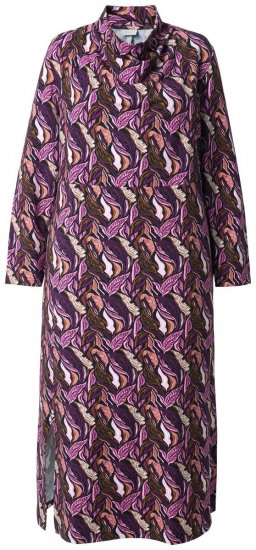 Ulla Popken 843358 Vestido de sweat estampado Ameixa - Vestidos de moletom - 