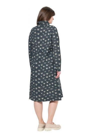 Ulla Popken 843506 Vestido de sweat estampado Preto - Vestidos de moletom - 