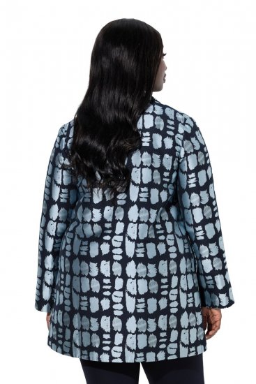 Ulla Popken 843937 Blazer texturizado estampado Azul-marinho - Blazers e Coletes - Blazers em Tamanhos Grandes