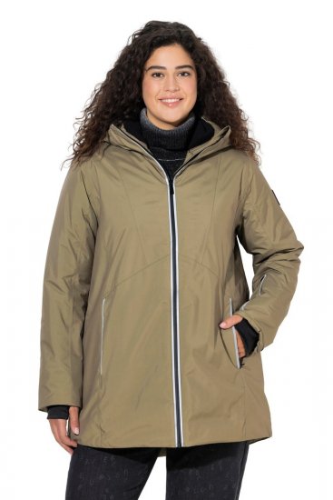 Ulla Popken 844034 Casaco técnico Caqui - Jaquetas - Casacos plus size para mulher