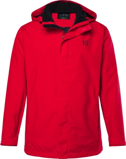 Jay-Pi 844210 Casaco de chuva com capuz dobrável Vermelho salsa - Casacos - Casacos Homem Tamanhos Grandes