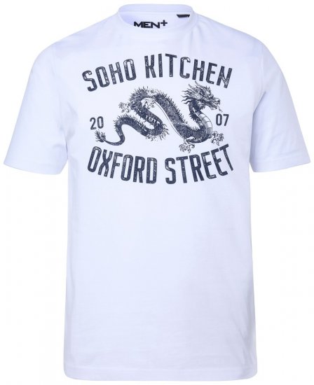 Men+ 298 T-shirt Soho Kitchen Branco - T-shirts - T-shirts Homem Tamanhos Grandes