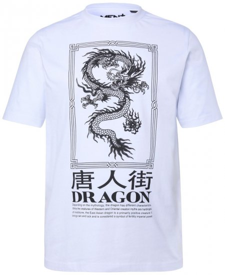 Men+ 299 T-shirt Dragão Branco - T-shirts - T-shirts Homem Tamanhos Grandes