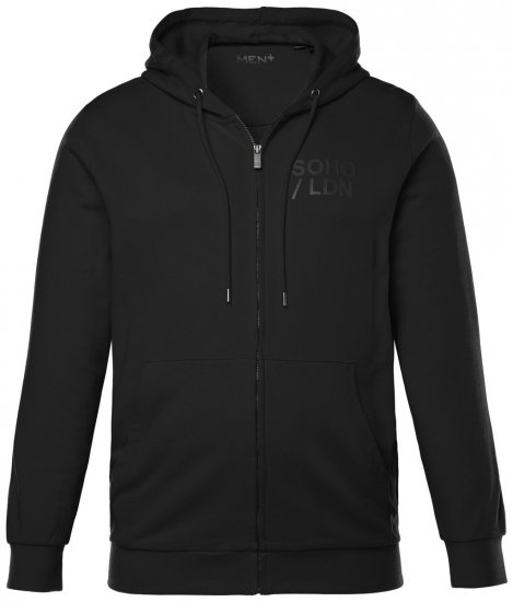 Men+ 305 Casaco com capuz Soho LDN Preto - Sweatshirts & hoodies - Sweatshirt & Camisolas com Capuz tamanhos grandes