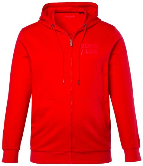 Men+ 305 Casaco com capuz Soho LDN Vermelho malagueta - Sweatshirts & hoodies - Sweatshirt & Camisolas com Capuz tamanhos grandes