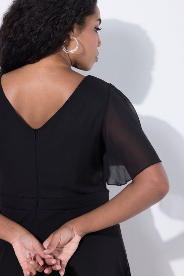 Ulla Popken 844356 Vestido de noite Preto - Vestidos de noite - Vestidos de festa em tamanhos grandes