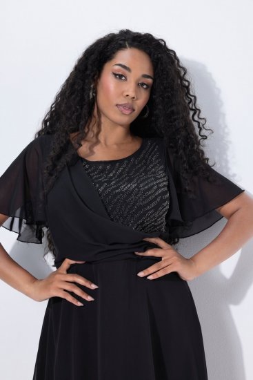 Ulla Popken 844356 Vestido de noite Preto - Vestidos de noite - Vestidos de festa em tamanhos grandes