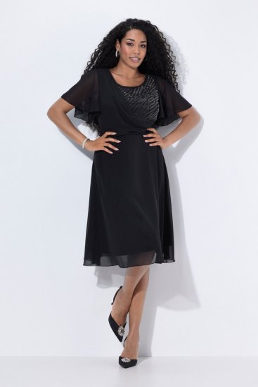 Ulla Popken 844356 Vestido de noite Preto - Vestidos de noite - Vestidos de festa em tamanhos grandes