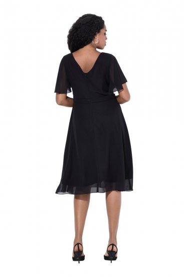 Ulla Popken 844356 Vestido de noite Preto - Vestidos de noite - Vestidos de festa em tamanhos grandes