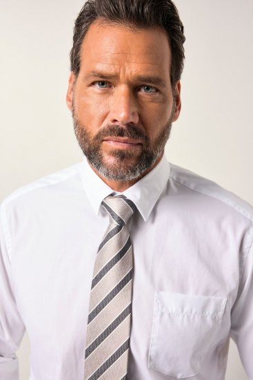 JP1880 Silk Tie Extra Long with Stripes - JP1880 - JP1880 Roupa Homem Tamanhos Grandes