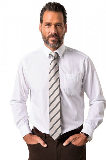 JP1880 Silk Tie Extra Long with Stripes - JP1880 - JP1880 Roupa Homem Tamanhos Grandes