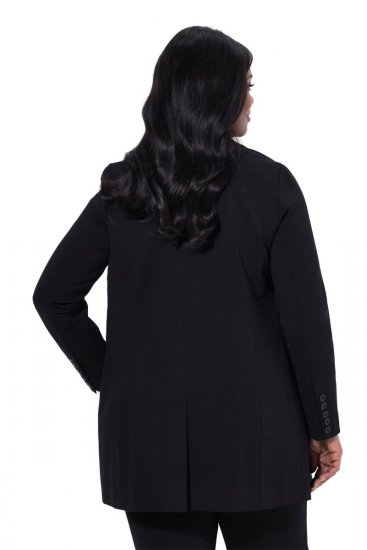 Ulla Popken 844842 Blazer em malha Preto - Blazers e Coletes - Blazers em Tamanhos Grandes