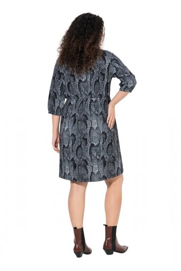 Ulla Popken 844945 Vestido de jersey estampado Preto - Vestidos em jersey - 
