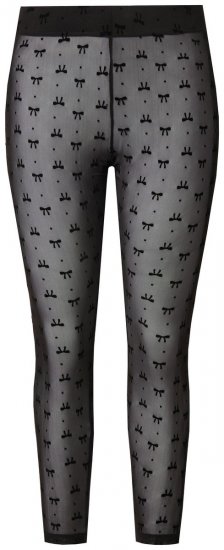 Ulla Popken 844970 Leggings de meia com padrão Preto - Collants & meias - 