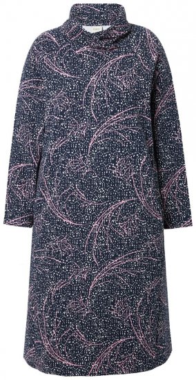 Ulla Popken 844993 Vestido de sweat estampado Azul-marinho - Vestidos de moletom - 