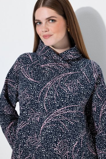 Ulla Popken 844993 Vestido de sweat estampado Azul-marinho - Vestidos de moletom - 