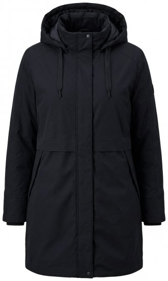 Ulla Popken 845111 Parka Preto - Casacos - Casacos de Mulher em Tamanhos Grandes