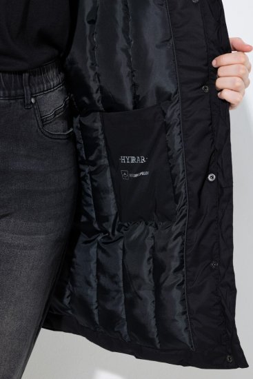 Ulla Popken 845111 Parka Preto - Casacos - Casacos de Mulher em Tamanhos Grandes