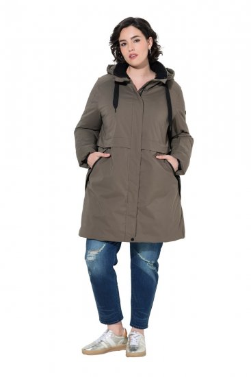 Ulla Popken 845111 Parka Verde escuro - Casacos - Casacos de Mulher em Tamanhos Grandes