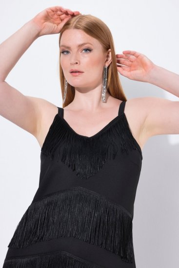 Ulla Popken 845152 Vestido sem mangas Preto - Vestidos de noite - Vestidos de festa em tamanhos grandes