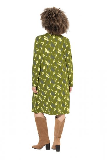 Ulla Popken 845190 Vestido de jersey floral Turquesa - Vestidos em jersey - 