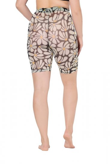 Ulla Popken 845285 Calções anti-fricção florais Preto - Calções anti-fricção - 
