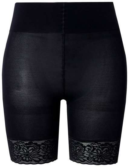 Ulla Popken 845319 Calções anti-fricção com renda Preto - Calções anti-fricção - 