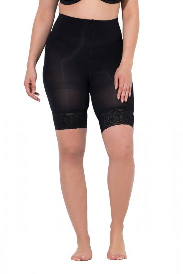 Ulla Popken 845319 Calções anti-fricção com renda Preto - Calções anti-fricção - 