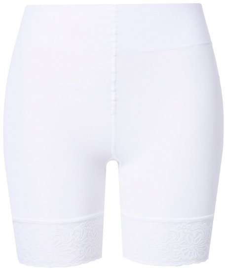 Ulla Popken 845319 Calções anti-fricção com renda Branco - Calções anti-fricção - 