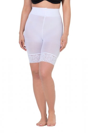 Ulla Popken 845319 Calções anti-fricção com renda Branco - Calções anti-fricção - 