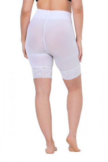 Ulla Popken 845319 Calções anti-fricção com renda Branco - Calções anti-fricção - 