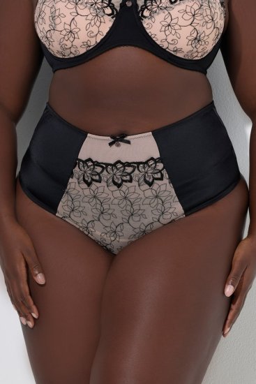 Ulla Popken 845347 Tangas com flores Rosa velho - Cuecas - 