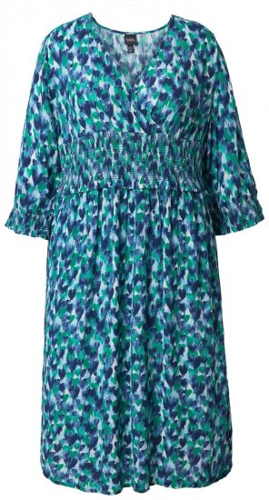 Ulla Popken 845360 Vestido midi estampado Azul claro - Vestidos midi - Vestidos Midi Tamanhos Grandes