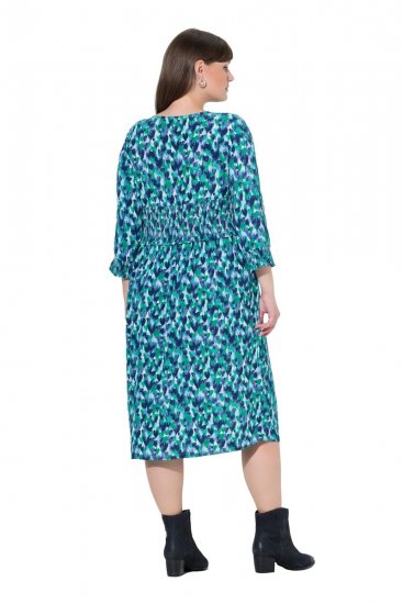 Ulla Popken 845360 Vestido midi estampado Azul claro - Vestidos midi - Vestidos Midi Tamanhos Grandes
