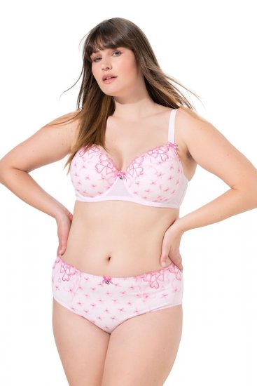 Ulla Popken 845425 Cuecas com renda Rosa - Cuecas - 
