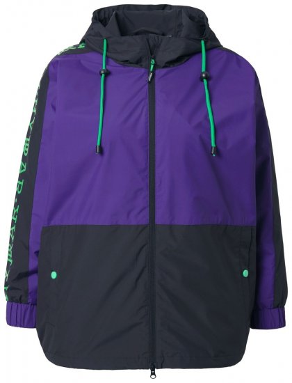 Ulla Popken 845648 Corta-vento com mangas morcego Lilás - Jaquetas - Casacos plus size para mulher