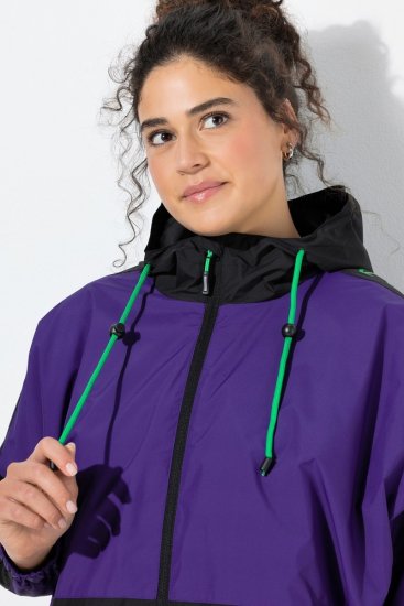 Ulla Popken 845648 Corta-vento com mangas morcego Lilás - Jaquetas - Casacos plus size para mulher