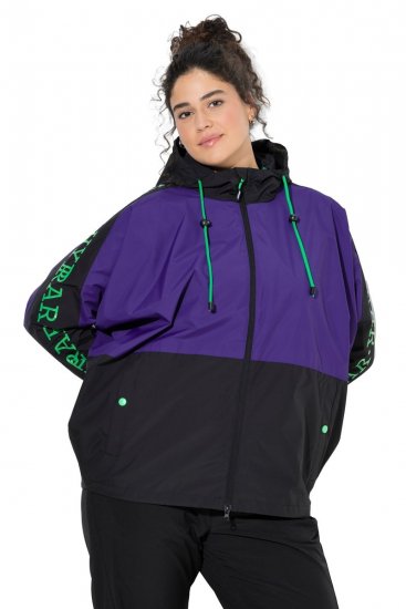 Ulla Popken 845648 Corta-vento com mangas morcego Lilás - Jaquetas - Casacos plus size para mulher
