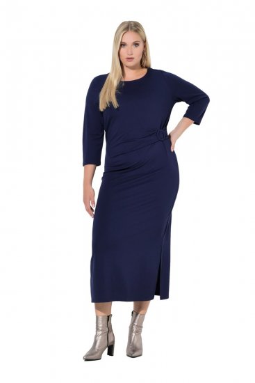 Ulla Popken 845705 Vestido de jersey Azul-marinho - Vestidos midi - Vestidos Midi Tamanhos Grandes