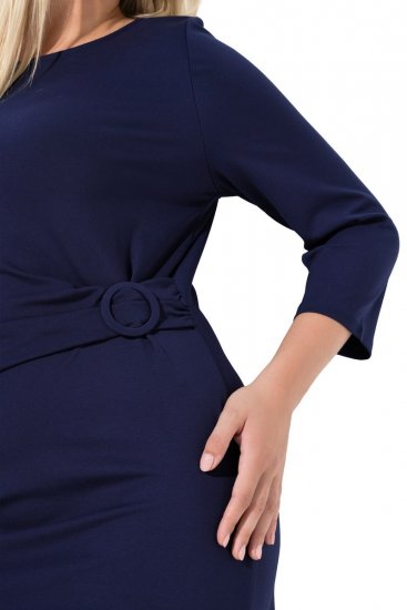 Ulla Popken 845705 Vestido de jersey Azul-marinho - Vestidos midi - Vestidos Midi Tamanhos Grandes