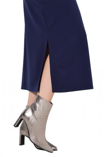 Ulla Popken 845705 Vestido de jersey Azul-marinho - Vestidos midi - Vestidos Midi Tamanhos Grandes